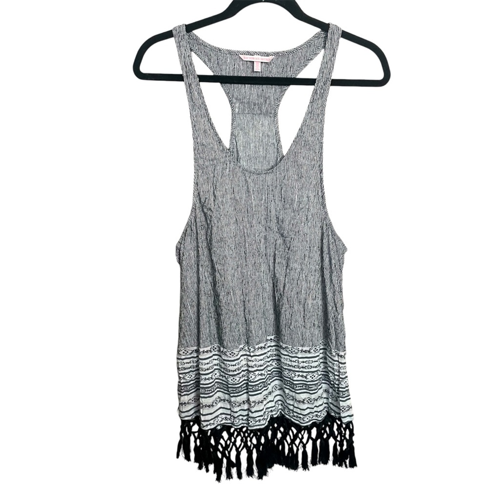 Victoria’s Secret beach coverup dress black/white medium